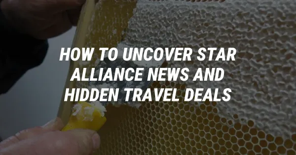 How to Uncover Star Alliance News and Hidden Travel Deals
