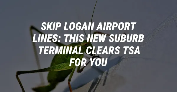 Skip Logan Airport Lines: This New Suburb Terminal Clears TSA for You