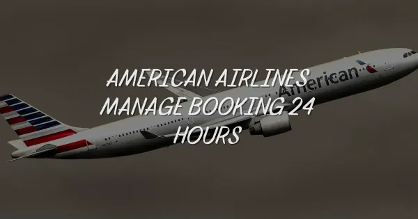 Why Check American Airlines Manage Booking 24 Hours Before Flight