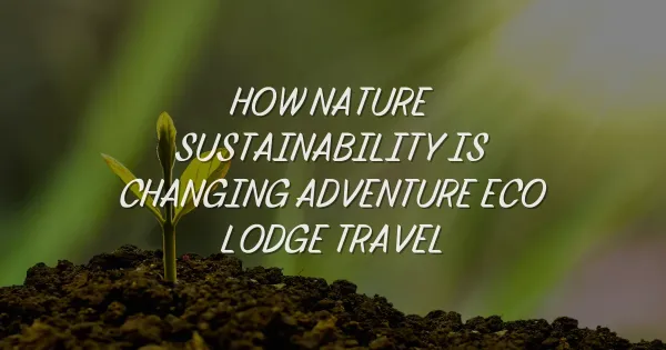 How Nature Sustainability is Revolutionizing Eco-Lodges