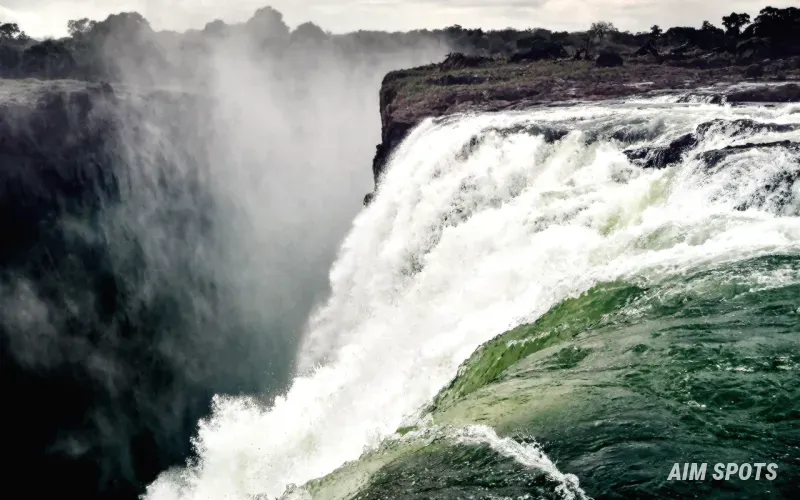 Zambezi River winding through Africa