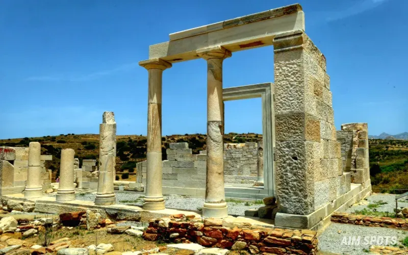 Naxos Temple of Apollo Portara sunset