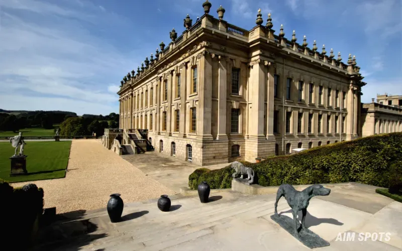 Chatsworth House gardens and architecture