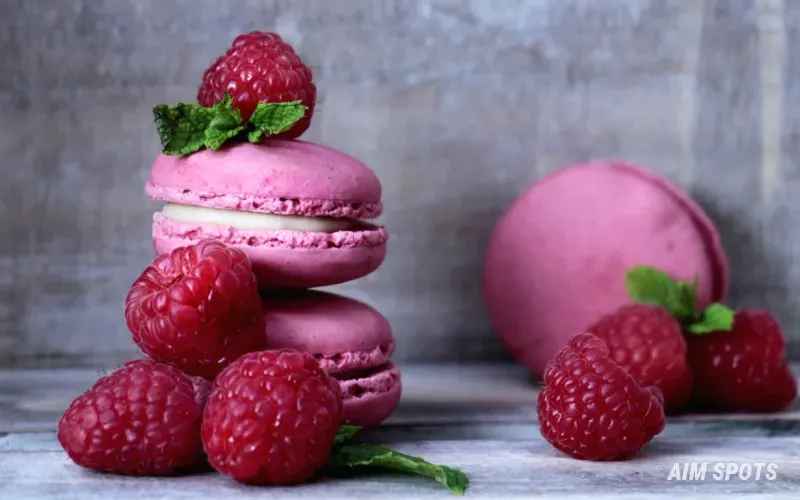 gourmet macarons and desserts in a pastry shop