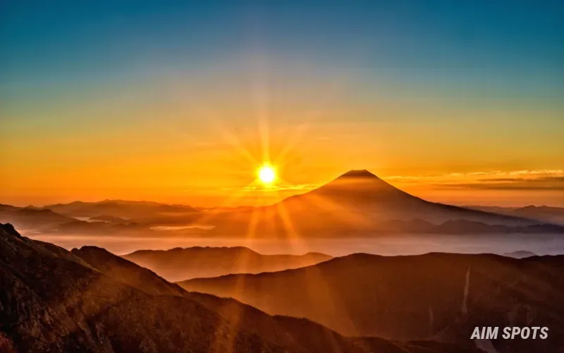 Mount Fuji view from luxury hotel room