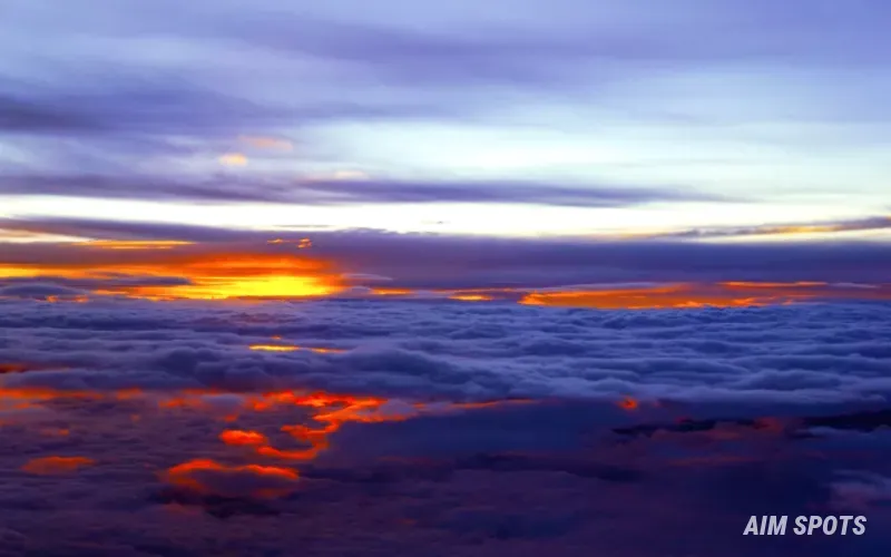 stunning sunset over the Mekong River in Laos
