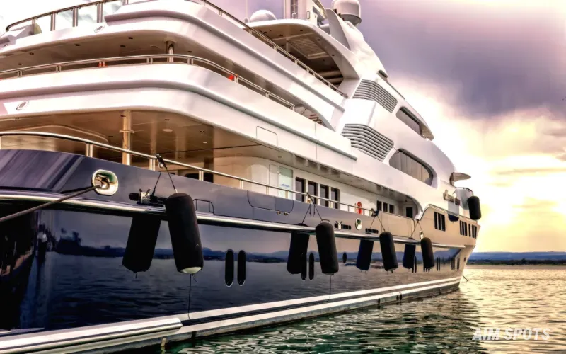 luxury yachts docked at Newport Rhode Island