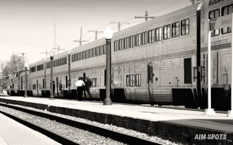 Amtrak train station platform