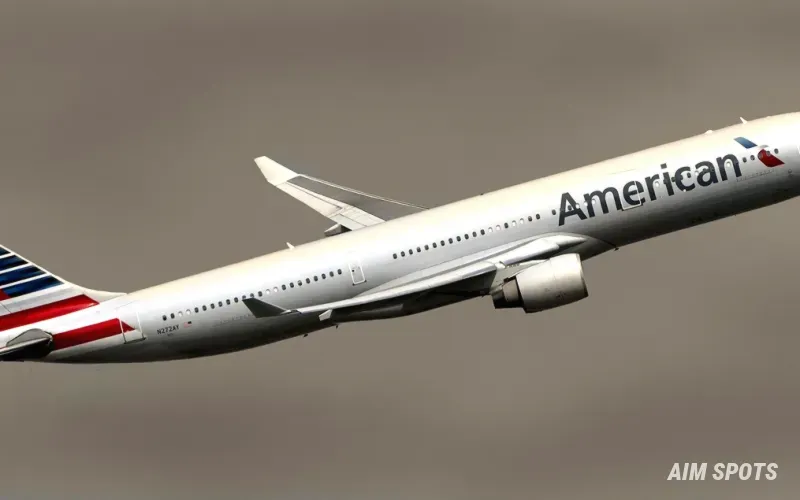American Airlines corporate logo at airport