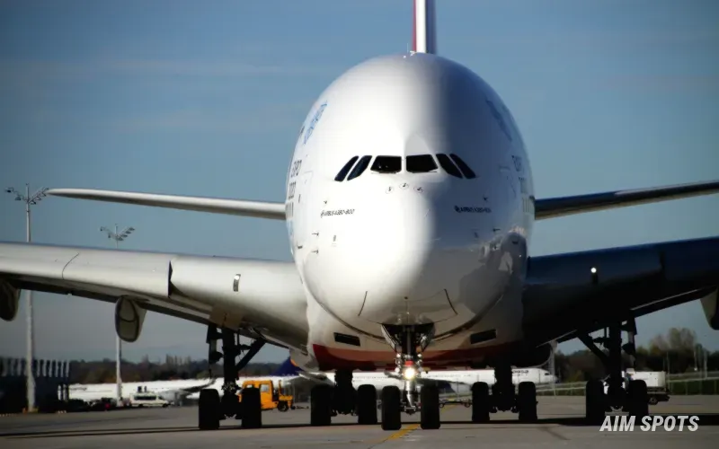 Emirates Airbus A380 airport runway