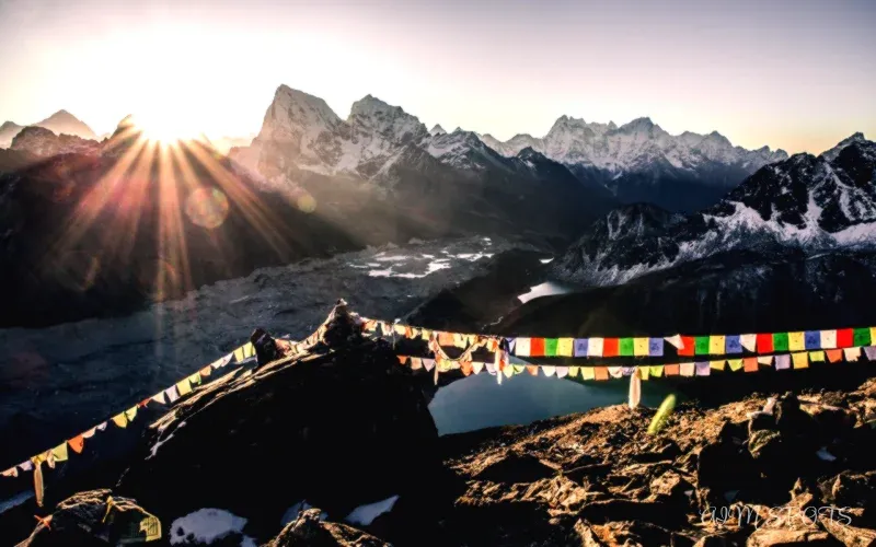 Everest region Sherpa guide hiking mountain trail