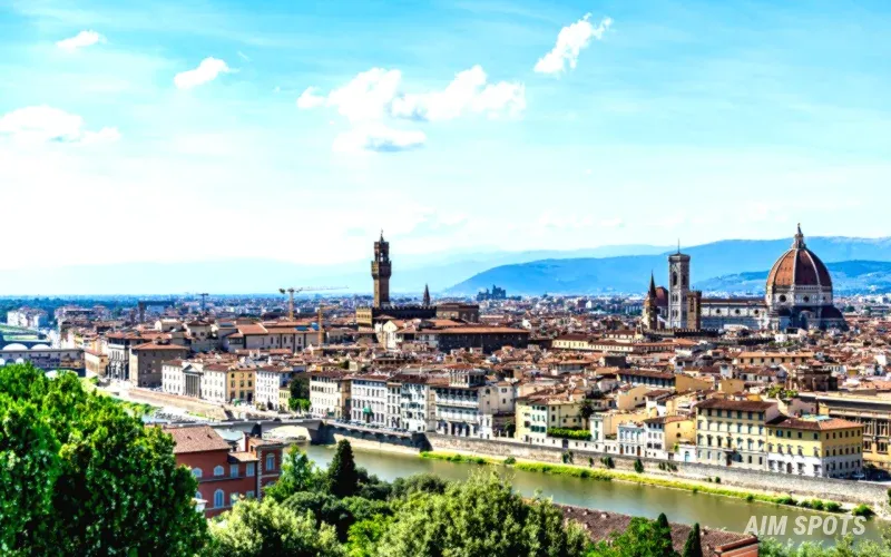 Florence cathedral and city view