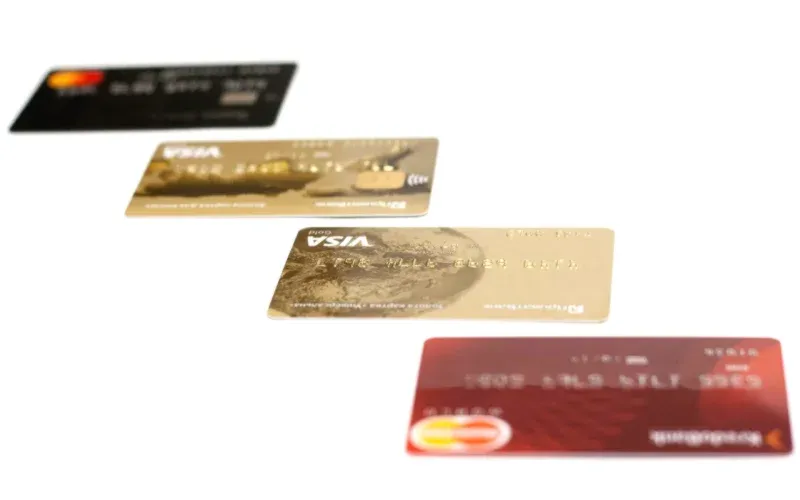 premium credit card on airport lounge table