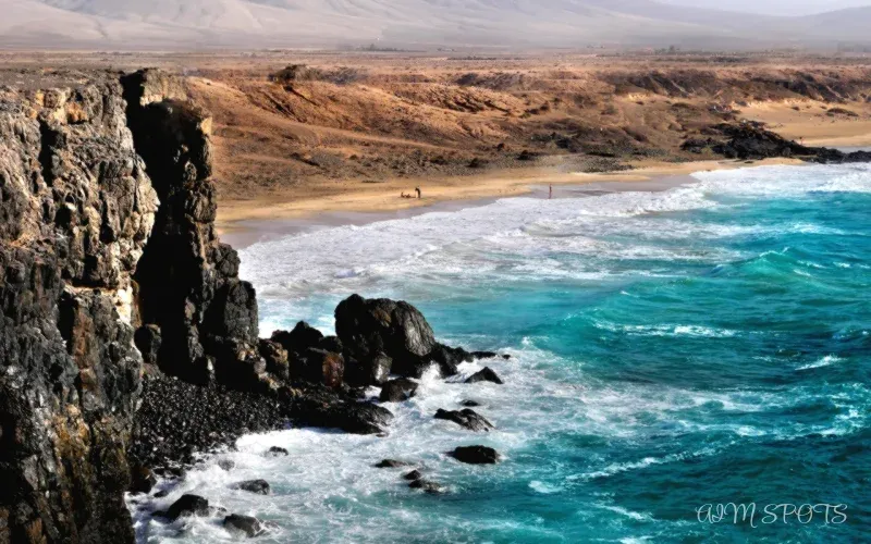 Remote beach of Espanyola Island Galapagos