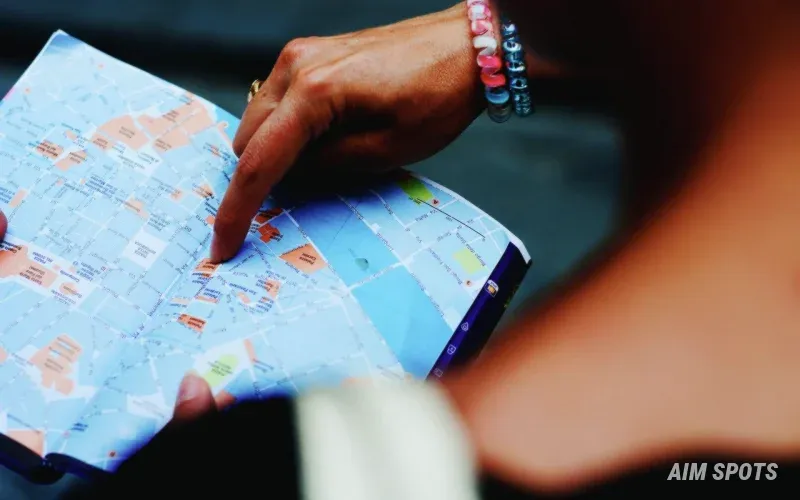traveler planning vacation on smartphone
