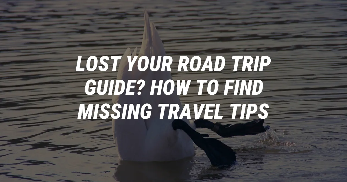 Lost Your Road Trip Guide? How to Find Missing Travel Tips