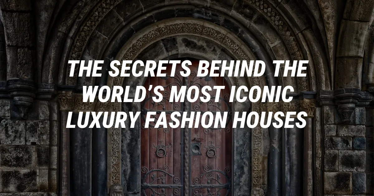 The Secrets Behind the World’s Most Iconic Luxury Fashion Houses