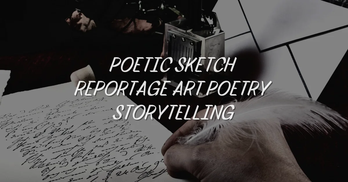 Poetic Sketch Reportage: Combining Art, Poetry, and Storytelling